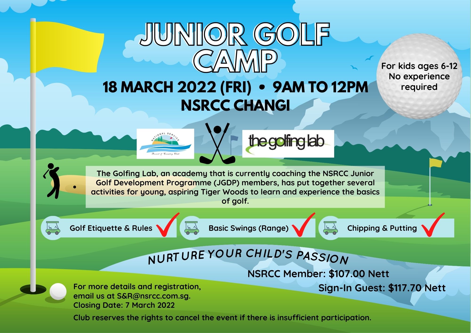 Junior Golf Camp National Service Resort & Country Club